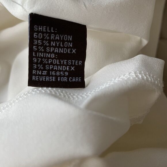 J. McLaughlin Shift Dress V Neck Bell Ruffled Sleeve Off White Size Small - Picture 12 of 14